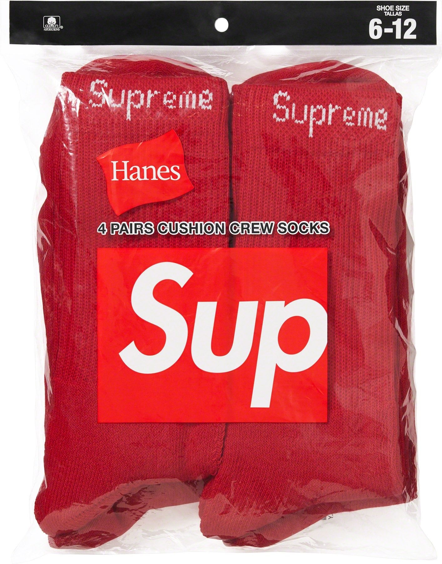 Supreme®/Hanes® Crew Socks (4 Pack) view 4
